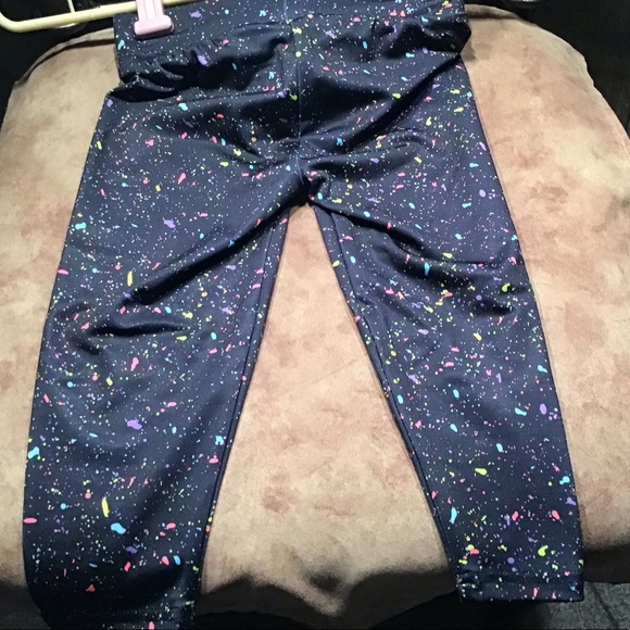 CONVERSE NWT AUTHENTIC LITTLE GIRL’S BLACK SPLATTER LEGGINGS - Picture 9 of 9